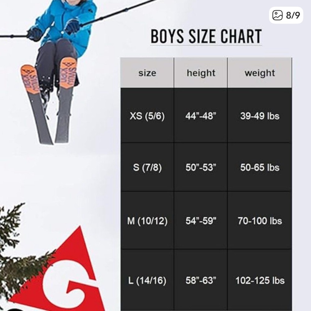 GERRY Kids Youth XS - 5/6 Snow Pants with Removable Blue Adjustable Suspenders - Picture 10 of 10